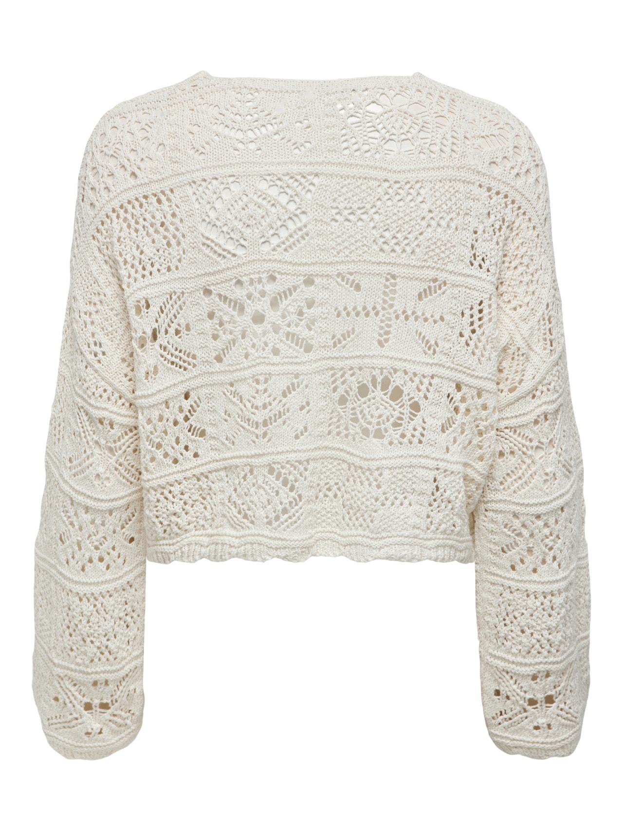 ONLY 7/8 sleeved Knitted Cardigan -Cloud Dancer - 15257604