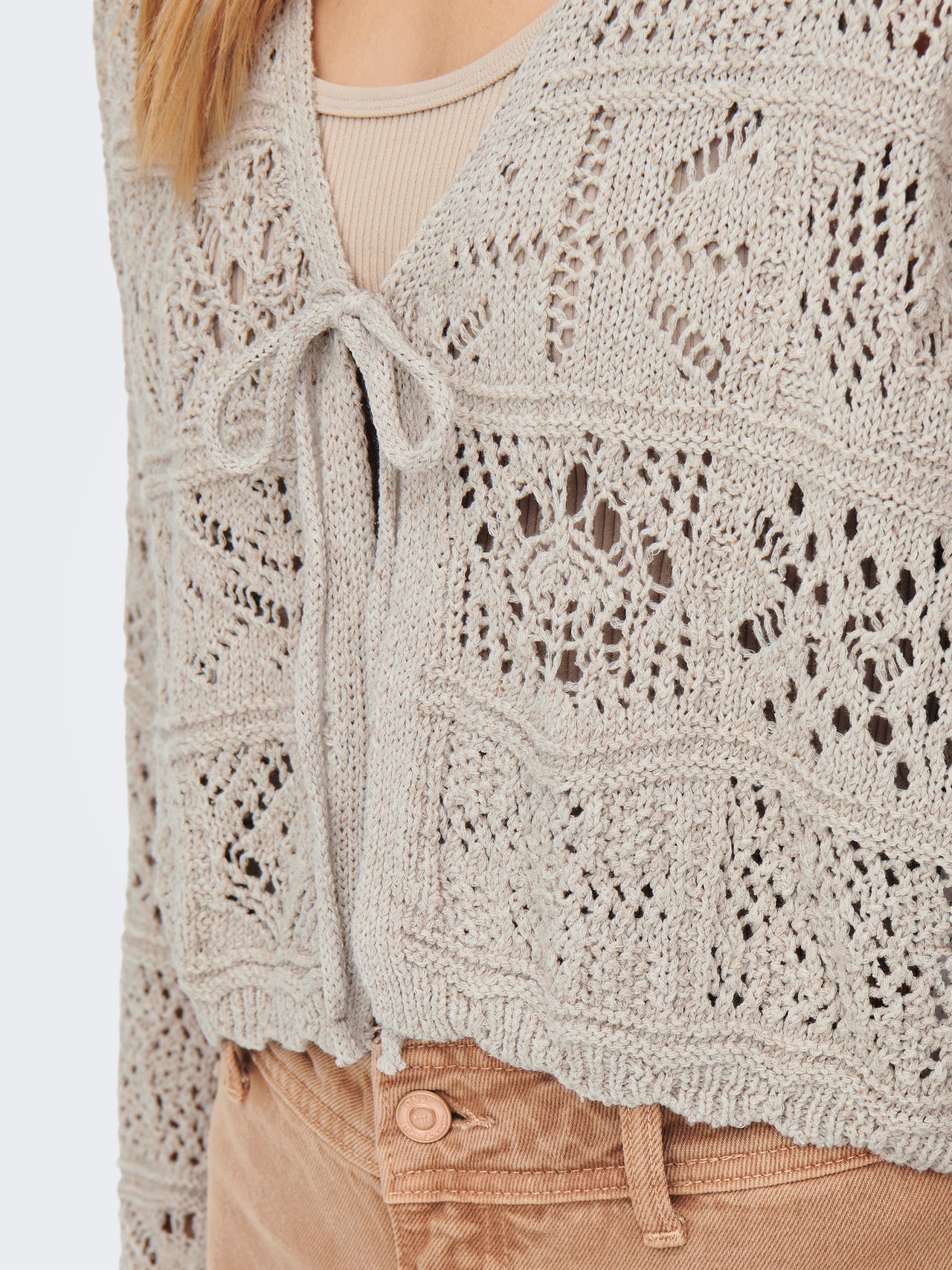 ONLY ONLBEACH Strickjacke -Pumice Stone - 15257604