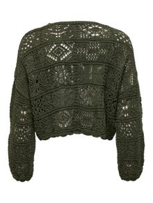 ONLY À manches 7/8 Cardigan en maille -Forest Night - 15257604