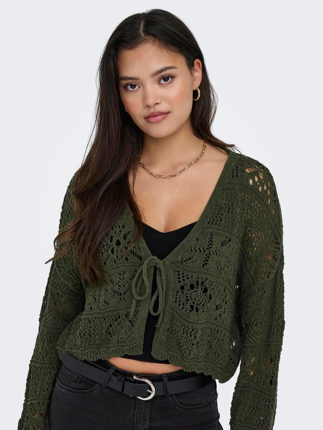 ONLY Knitted Cardigan -Forest Night - 15257604