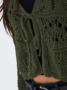 ONLY 7/8 sleeved Knitted Cardigan -Forest Night - 15257604