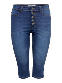 ONLY JDYNikki long highwaisted Denim shorts -Medium Blue Denim - 15257663