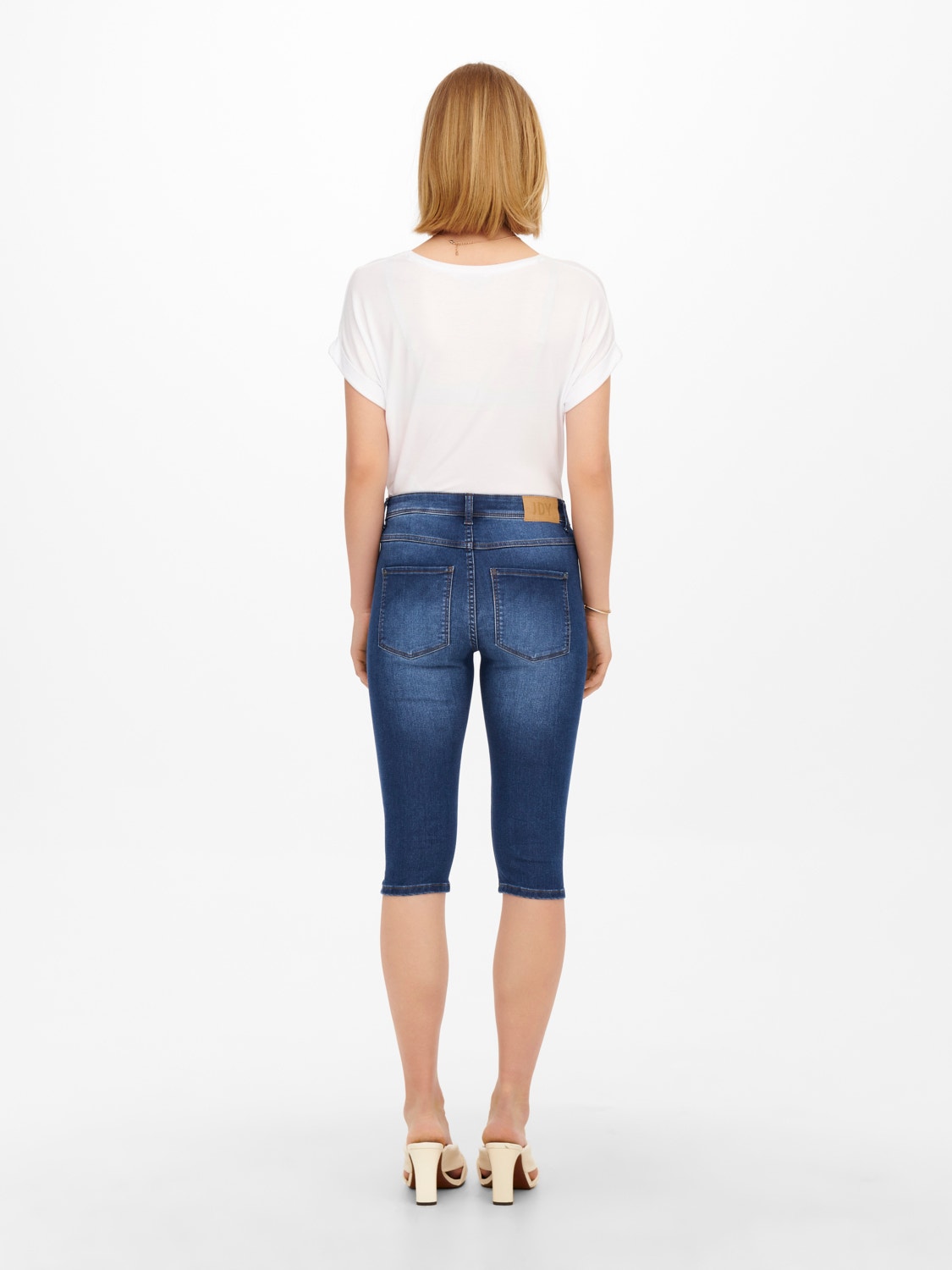 ONLY Pantalons Slim Fit -Medium Blue Denim - 15257663