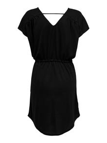 ONLY Regular fit V-Hals Korte jurk -Black - 15257679