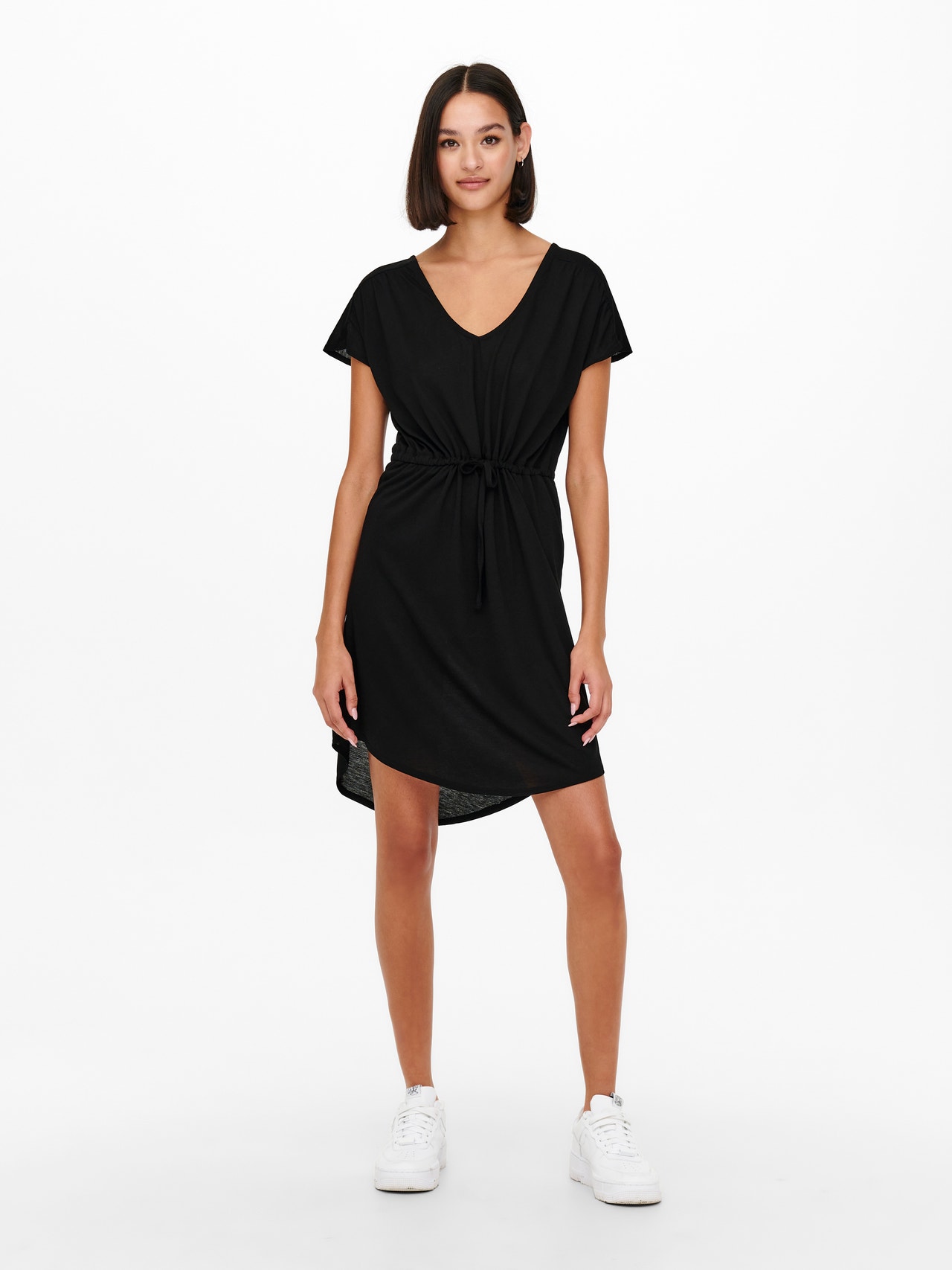 ONLY Regular Fit V-Neck Short dress -Black - 15257679