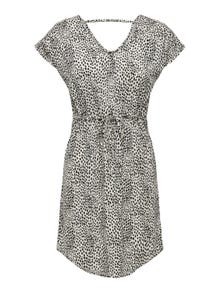 ONLY Normal geschnitten V-Ausschnitt Kurzes Kleid -Whitecap Gray - 15257679
