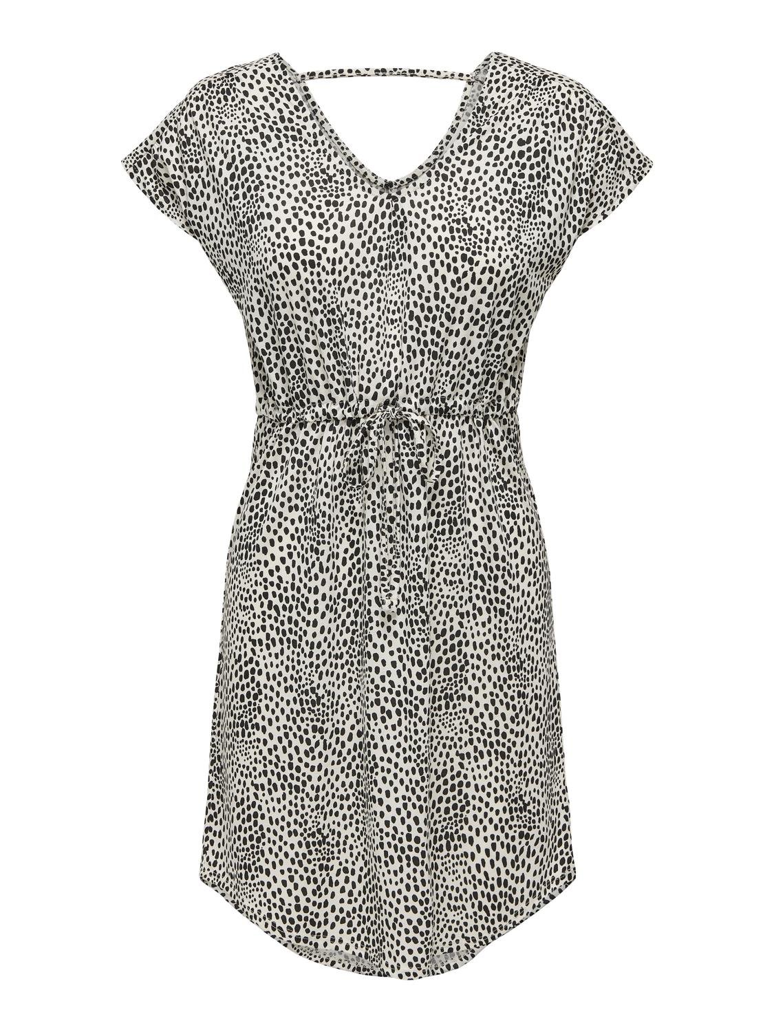 ONLY Regular fit V-Hals Korte jurk -Whitecap Gray - 15257679
