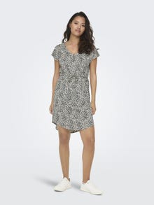 ONLY V-Neck Mini Dress -Whitecap Gray - 15257679