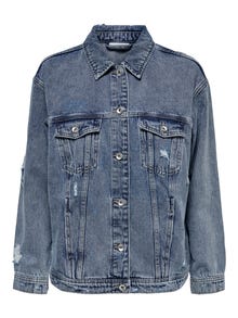 ONLY Oversized Denim jacket -Medium Blue Denim - 15257710