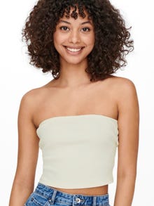 ONLY Solid colored Bandeau -Cloud Dancer - 15257744