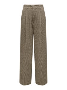 ONLY Classic checked Trousers -Straw - 15257754