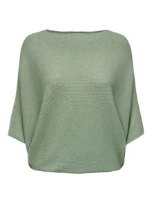 ONLY Boat neck Dropped shoulders Pullover -Basil - 15257847