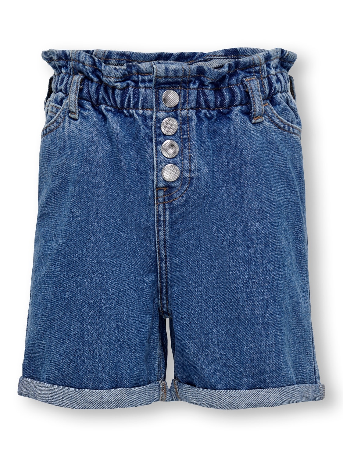 ONLY KOGCuba cinturilla paperbag Pantalones cortos vaqueros -Medium Blue Denim - 15257878