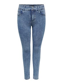 ONLY Curvy CARStorm highwaisted Skinny fit-jeans -Medium Blue Denim - 15257882