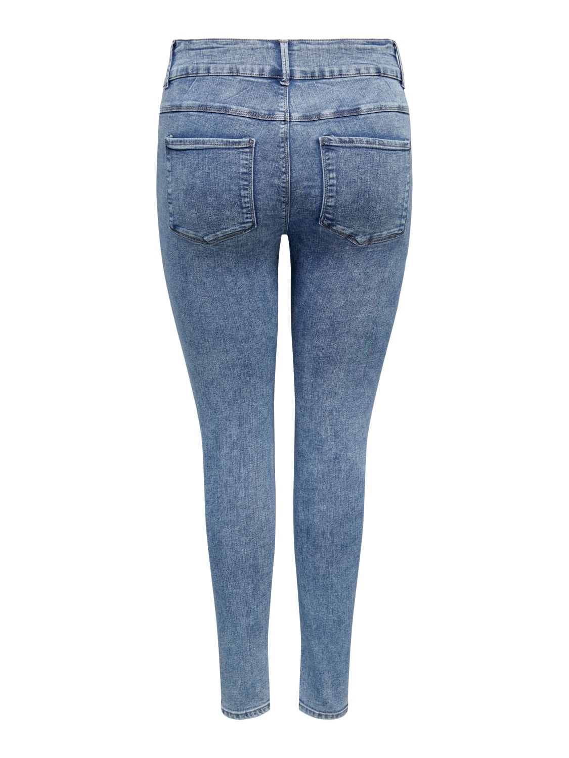 ONLY Curvy CARStorm høy midje Skinny fit jeans -Medium Blue Denim - 15257882
