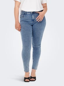 ONLY Skinny Fit Mittlere Taille Curve Jeans -Medium Blue Denim - 15257882