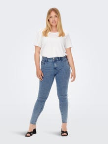 ONLY Curvy CARStorm high-waist Skinny jeans -Medium Blue Denim - 15257882