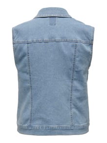 ONLY Denim jacket without sleeves -Light Blue Denim - 15257925
