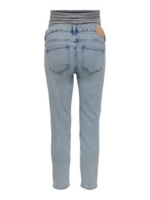 ONLY Al tobillo elástico OLMEmily Jeans straight fit -Light Blue Denim - 15257989