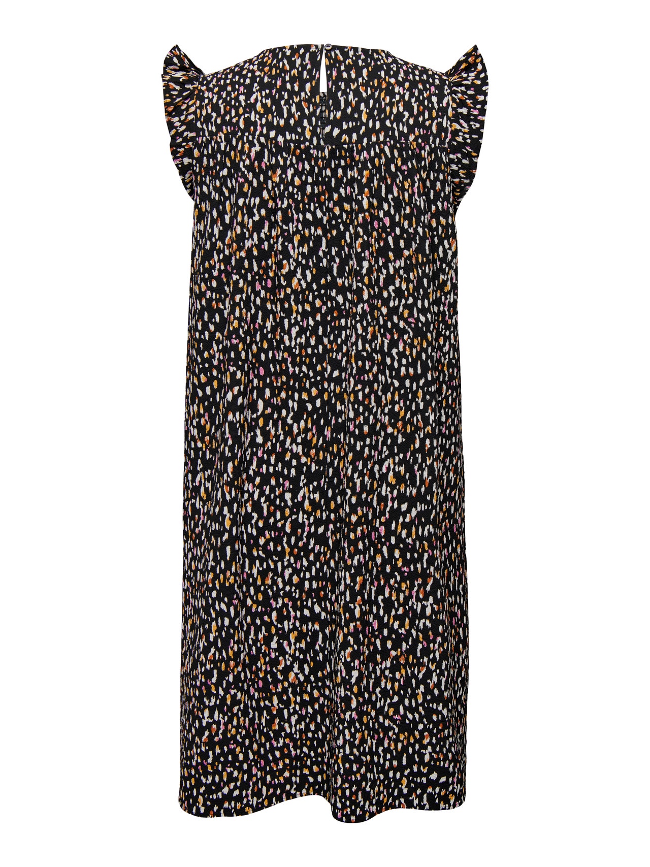 ONLY Curvy Rüschenärmel- Kleid -Black - 15258002