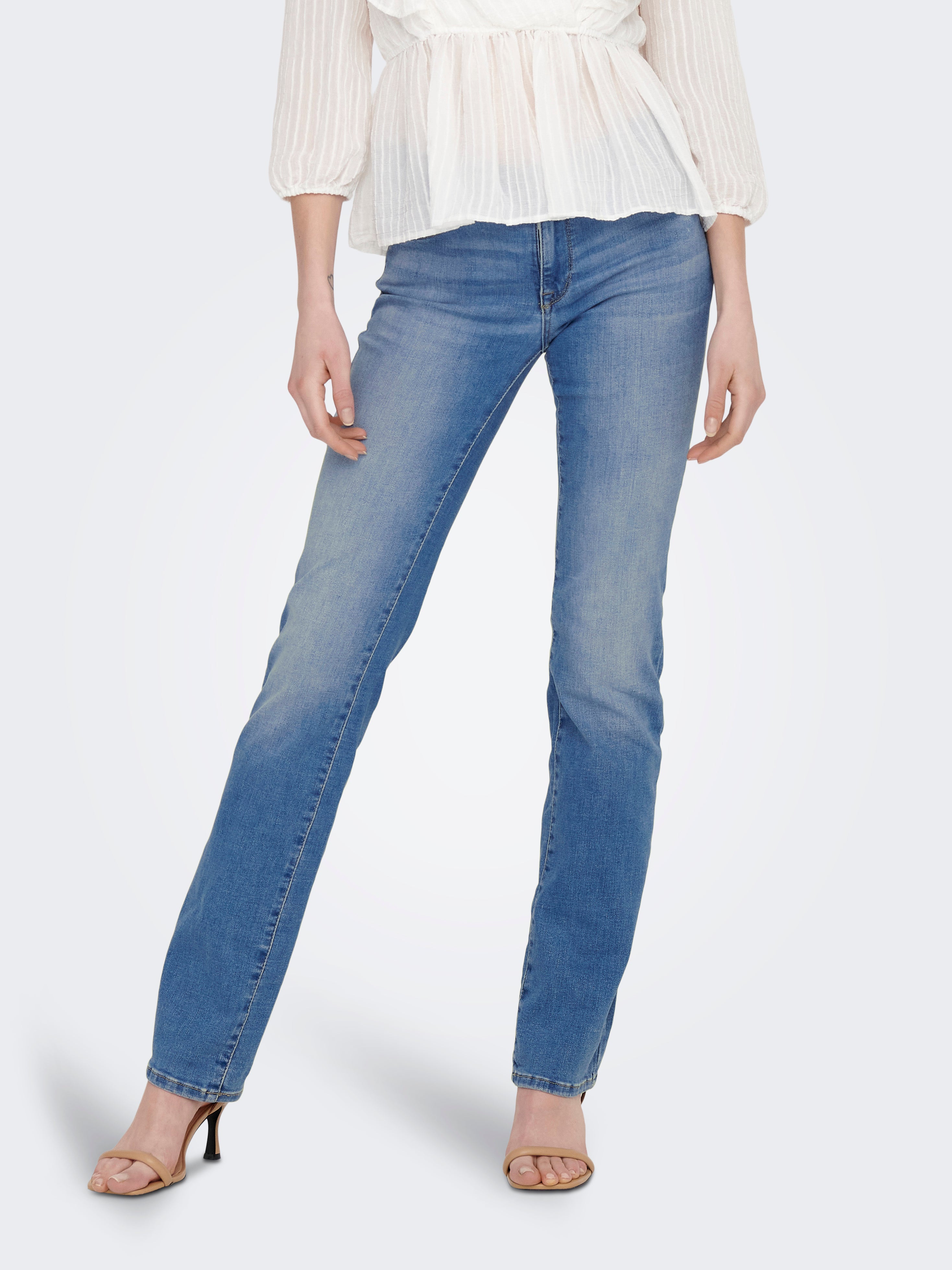 Thumbnail - Onlalicia Mittlere Taille Gerade Geschnitten Jeans