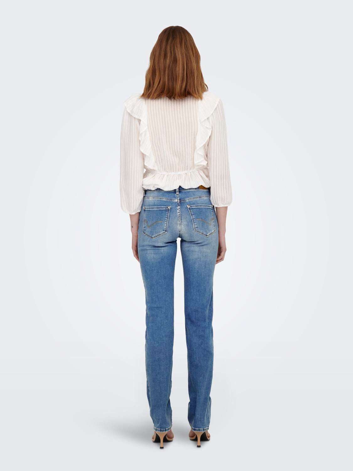 ONLY Straight Fit Jeans -Medium Blue Denim - 15258103