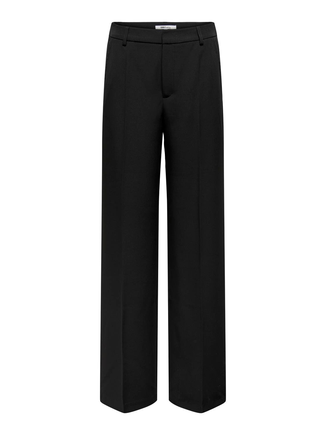 ONLY Taille haute large Pantalon -Black - 15258191