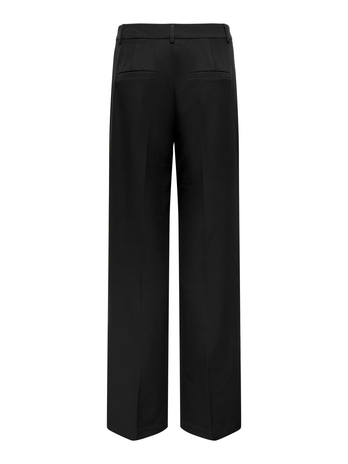 ONLY Taille haute large Pantalon -Black - 15258191