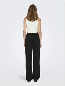 ONLY Talle alto ancho Pantalones -Black - 15258191