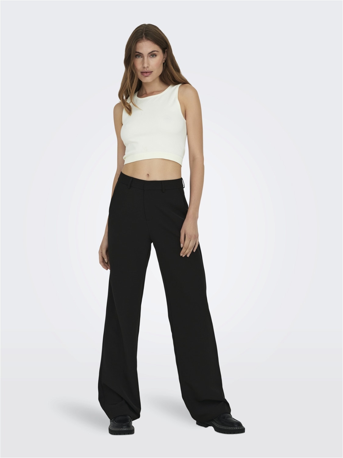 ONLY Pantalons Wide Leg Fit Taille haute -Black - 15258191