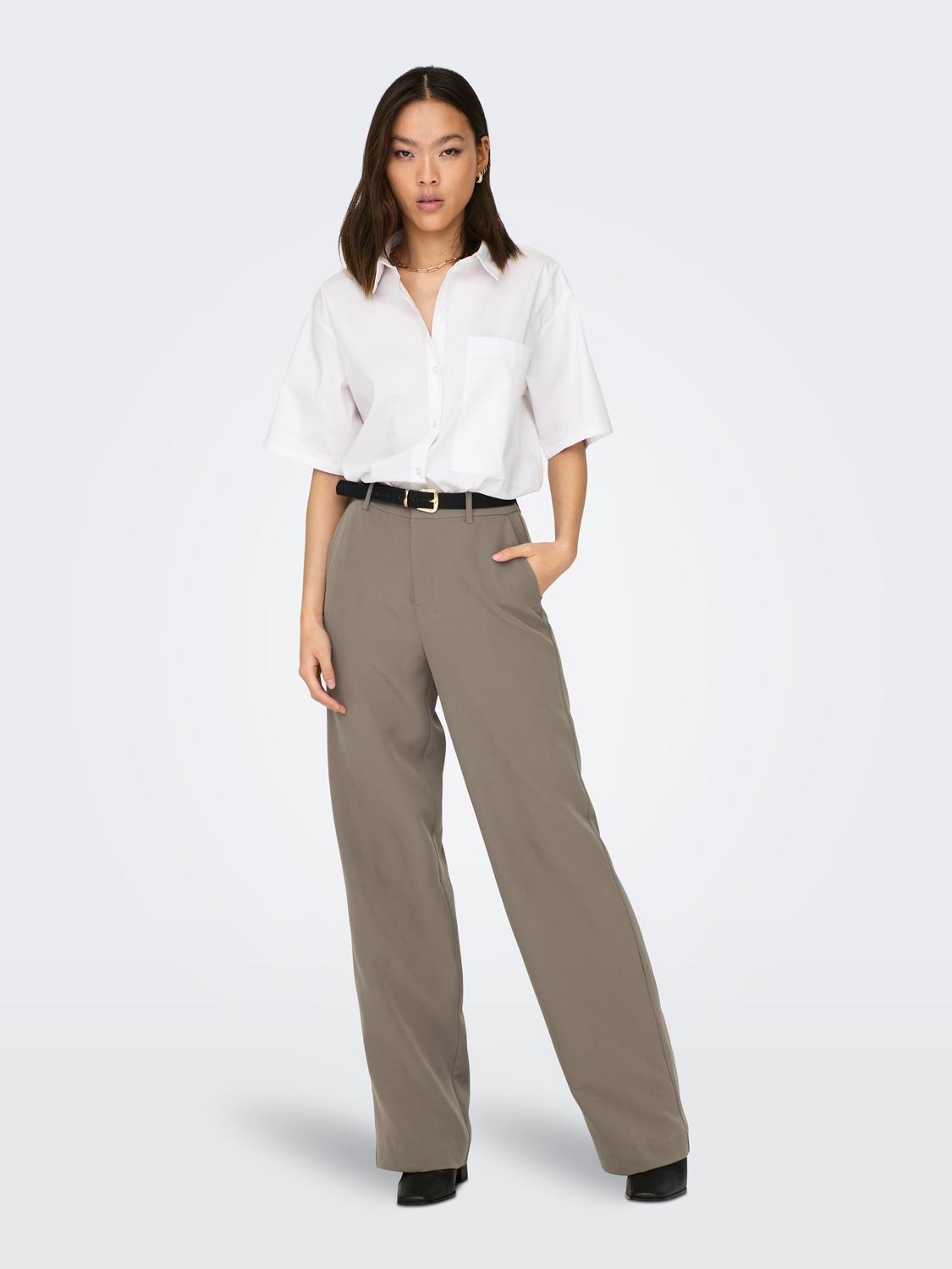 ONLY High Waist Wide Fit Hose -Falcon - 15258191
