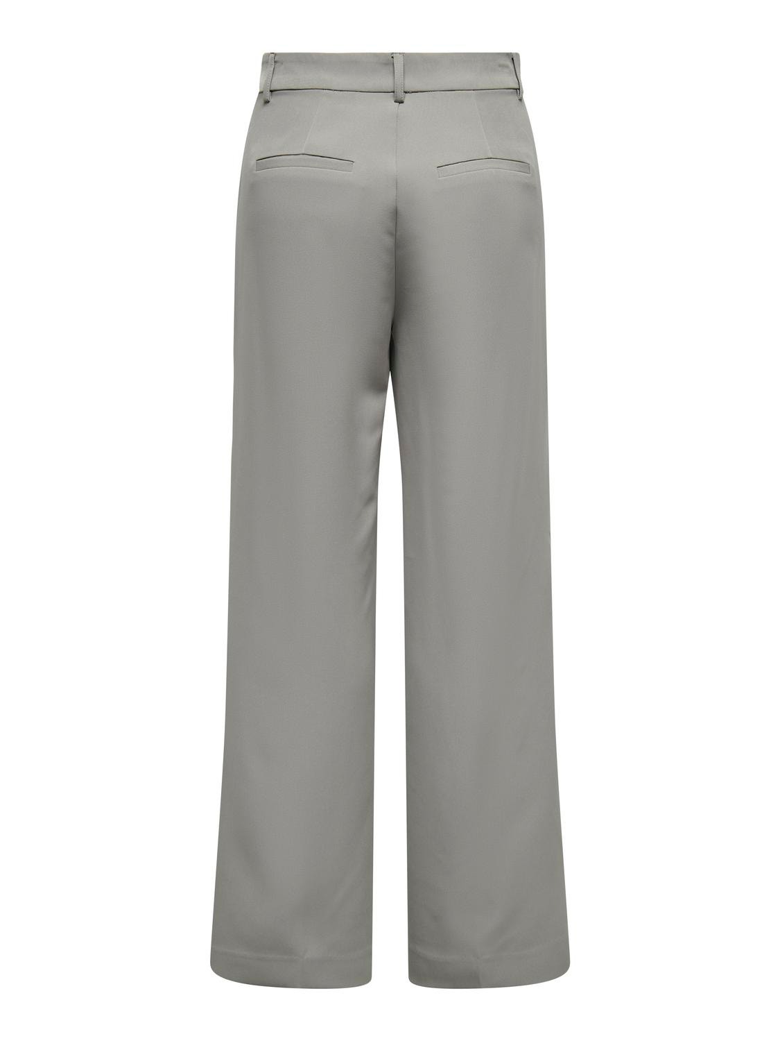 ONLY Highwaisted wide Trousers -Steeple Gray - 15258191