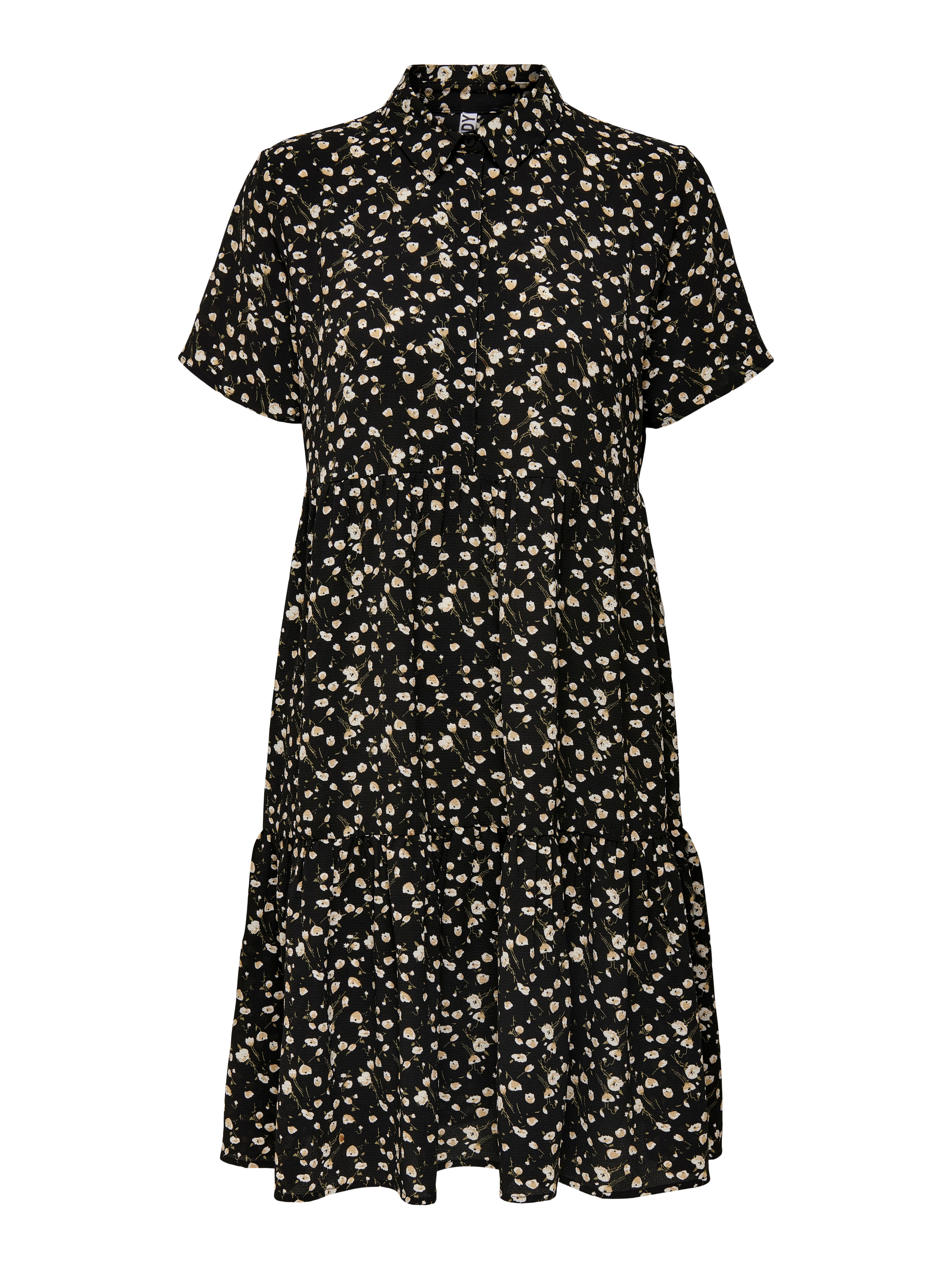 Dark floral woven hot sale maxi shirt dress