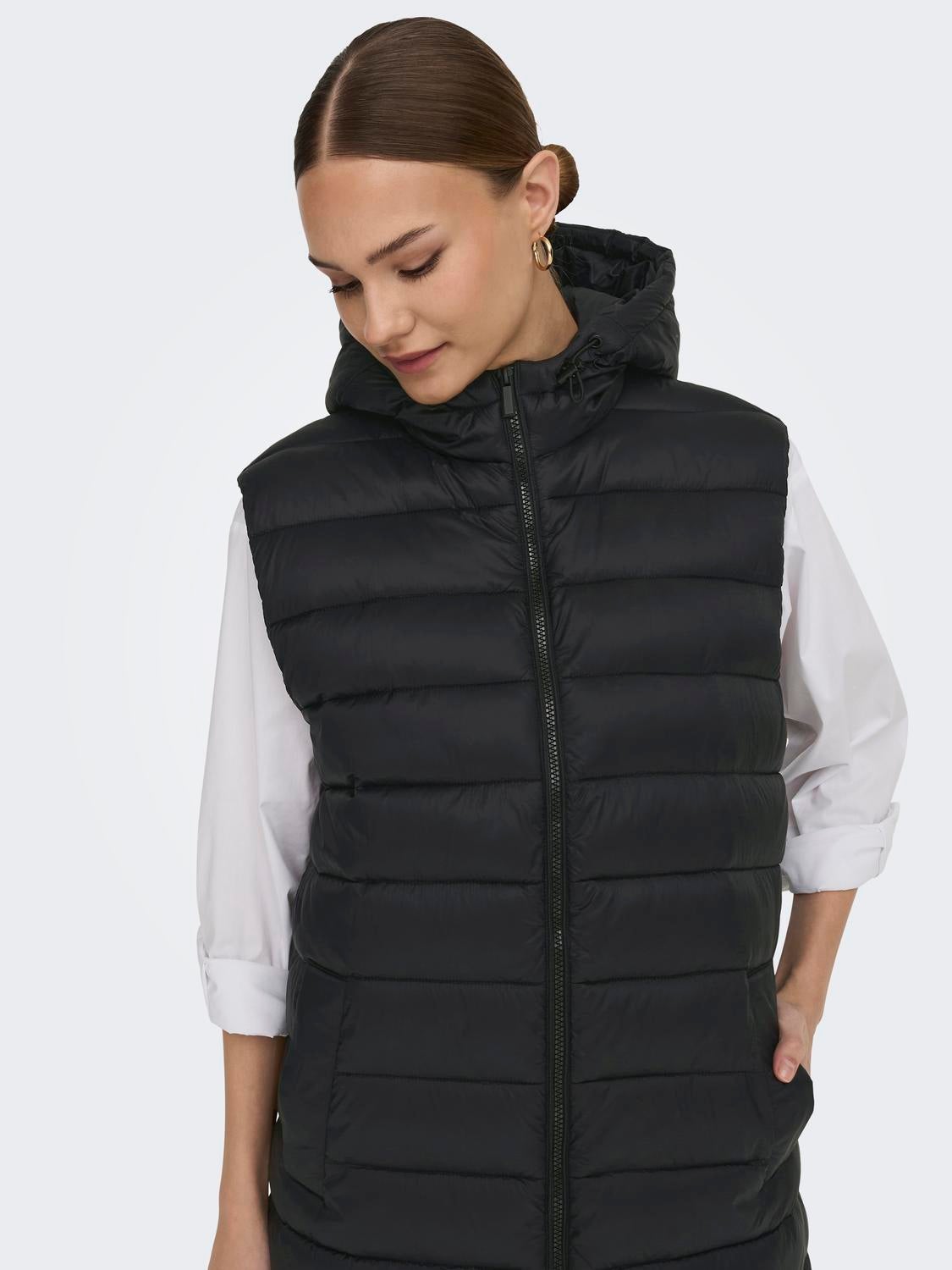 Long on sale black gilet