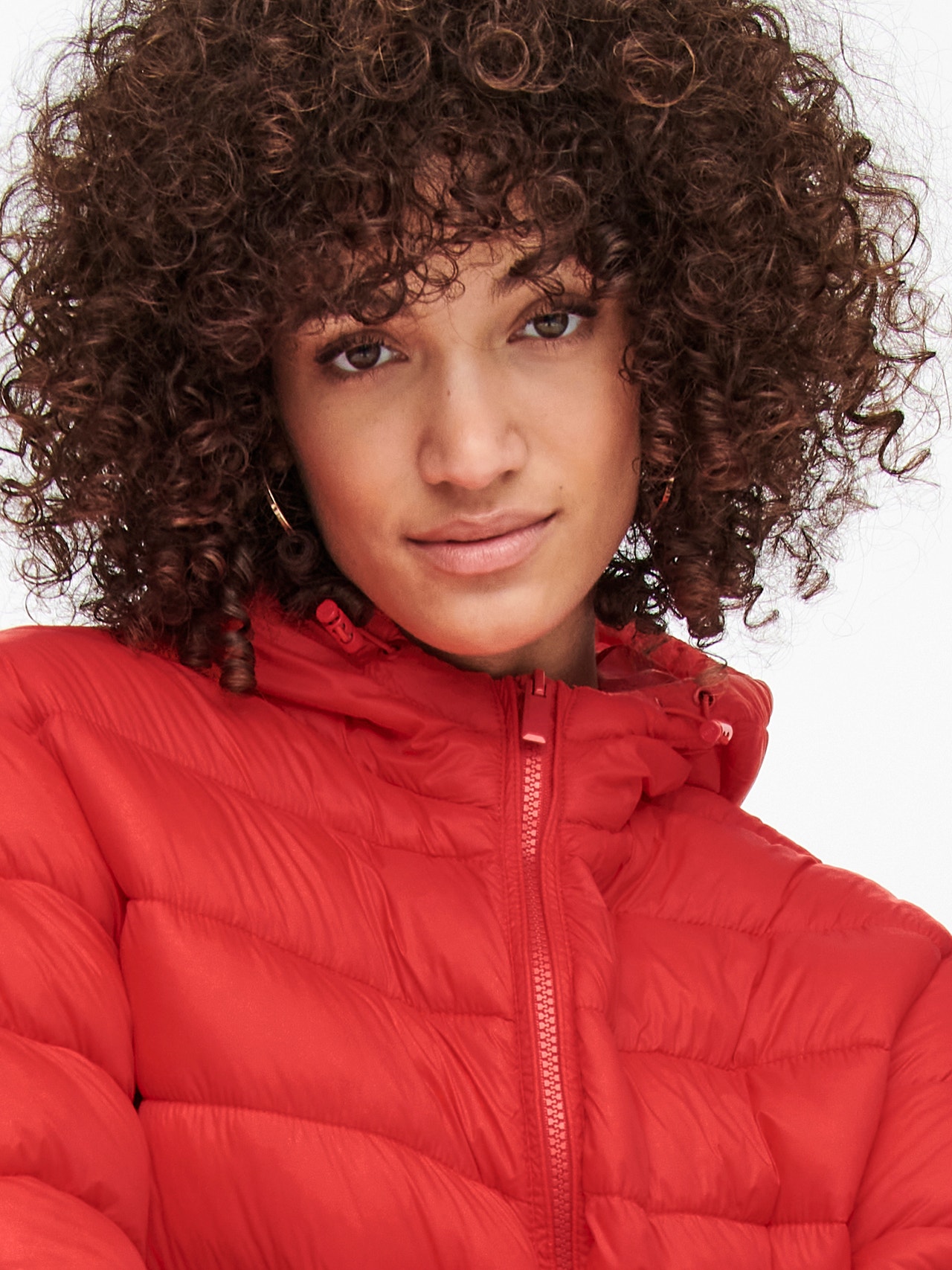 ONLY Manteaux Capuche -Poppy Red - 15258420