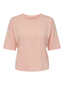 ONLY Halflange mouw T-shirt -Peach Melba - 15258548