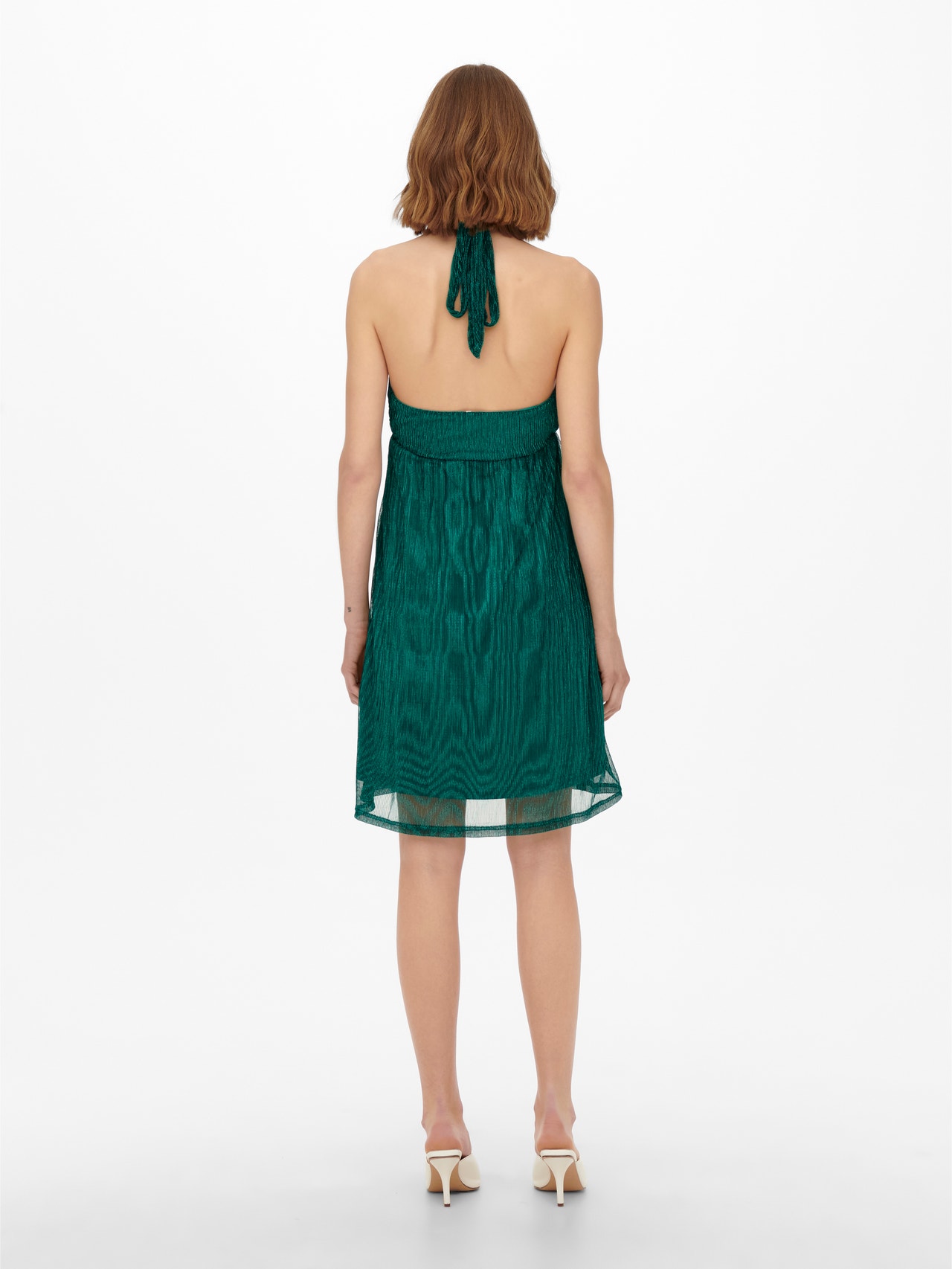 ONLY Regular Fit V-Neck Short dress -Deep Lake - 15258572