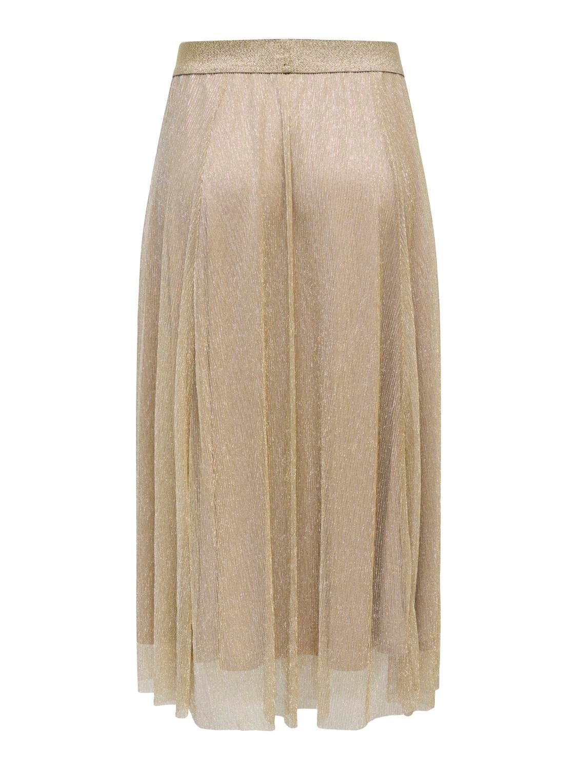ONLY Glitter Midi skirt -Brown Rice - 15258573