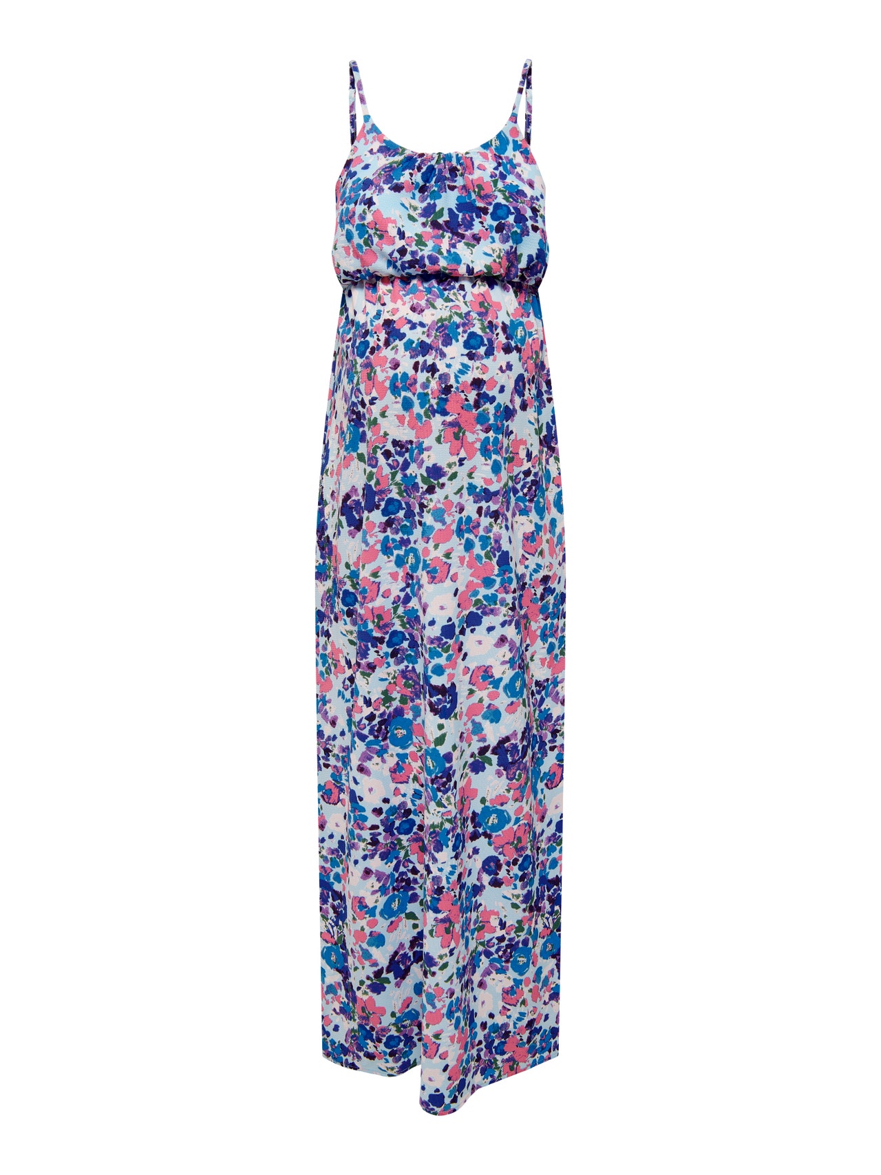 ONLY Mama patterned strap Maxi dress -Clear Sky - 15258574