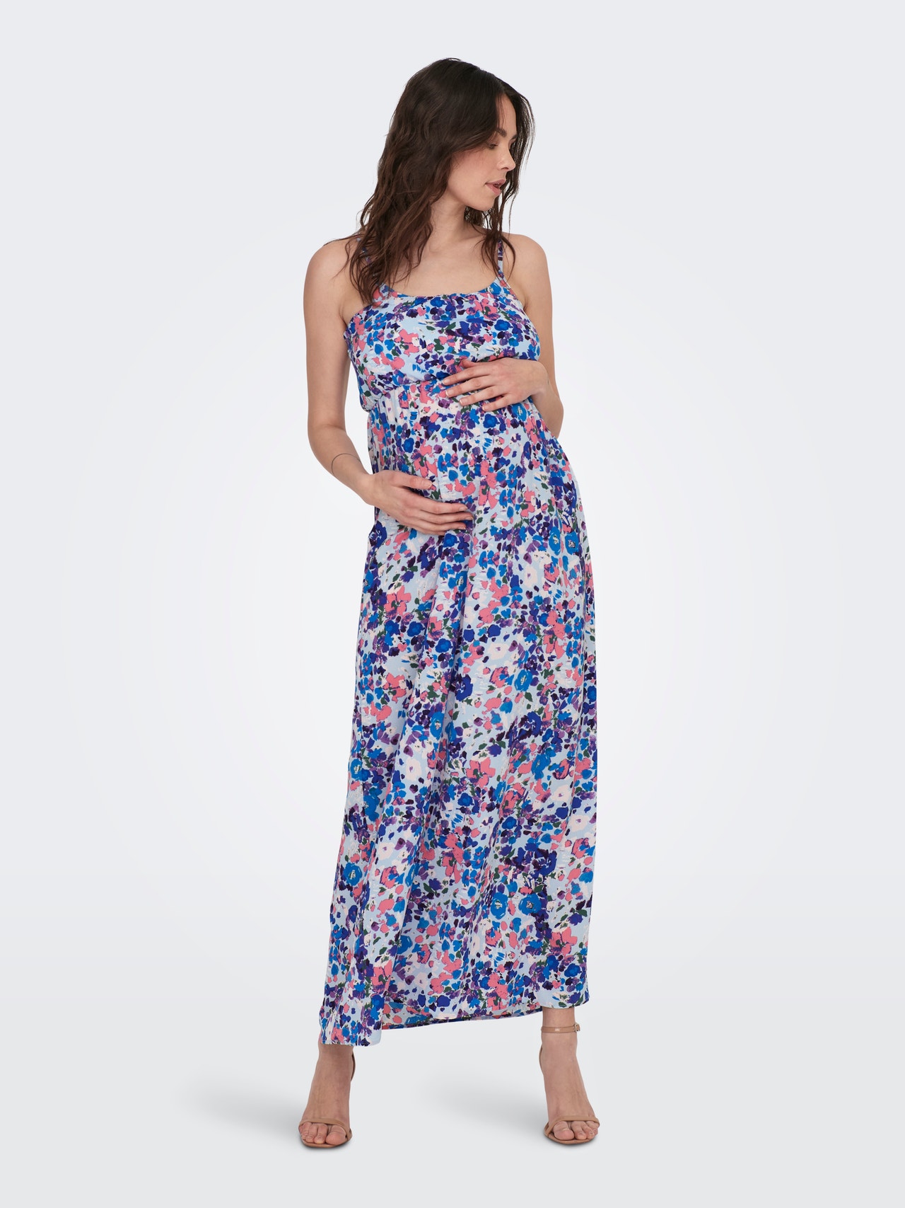 ONLY Mama dessin strap Maxi jurk -Clear Sky - 15258574