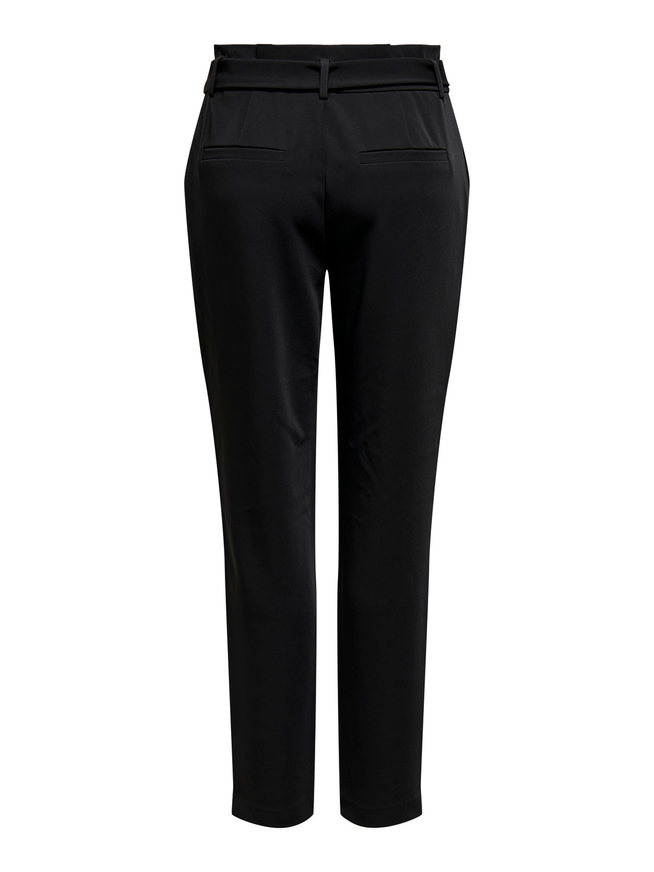 ONLY Tall taille moyenne paperbag Pantalon -Black - 15258638