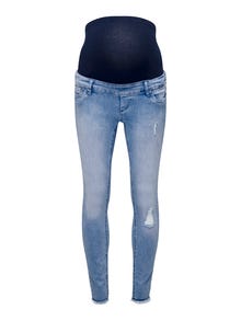 ONLY OLMBlush ankel røffe Skinny fit jeans -Light Blue Denim - 15258753