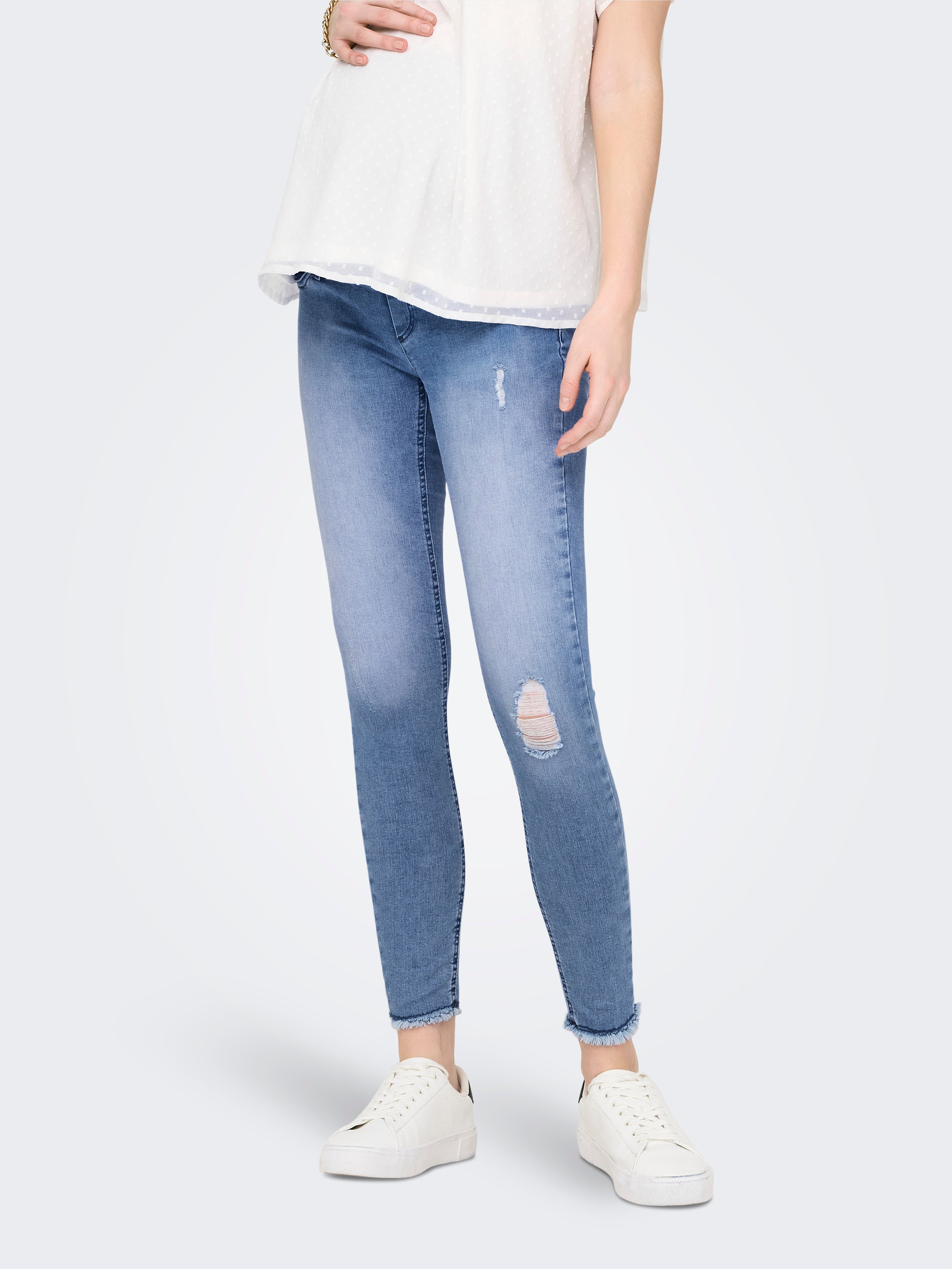 Olmblush Mittlere Taille Skinny Fit Jeans