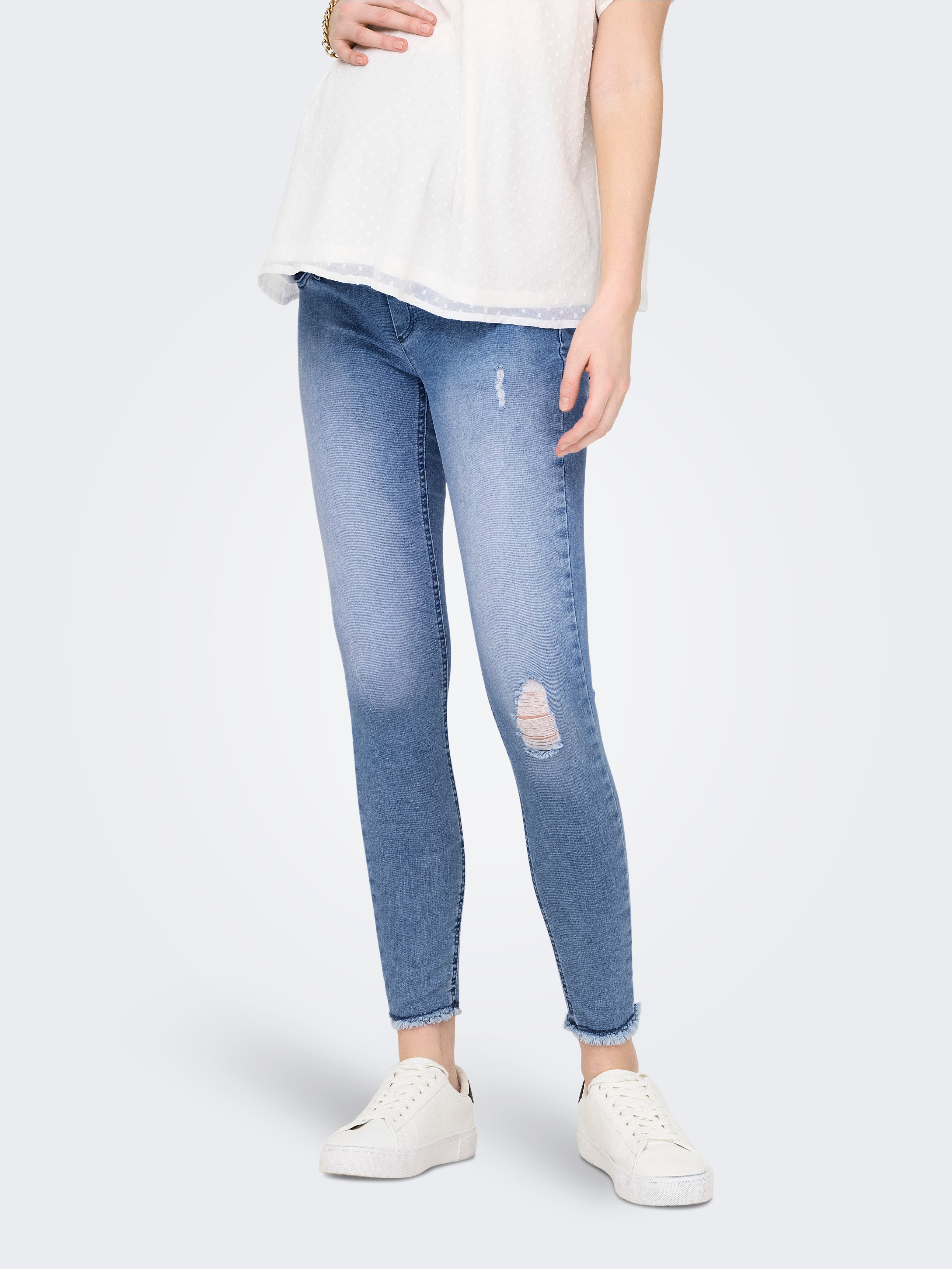 Olmblush Mittlere Taille Skinny Fit Jeans