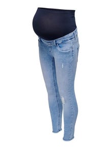 ONLY Skinny fit Mid waist Versleten zoom Jeans -Light Blue Denim - 15258753