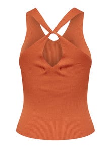 ONLY Knoopdetail Gebreide top -Apricot Orange - 15258897