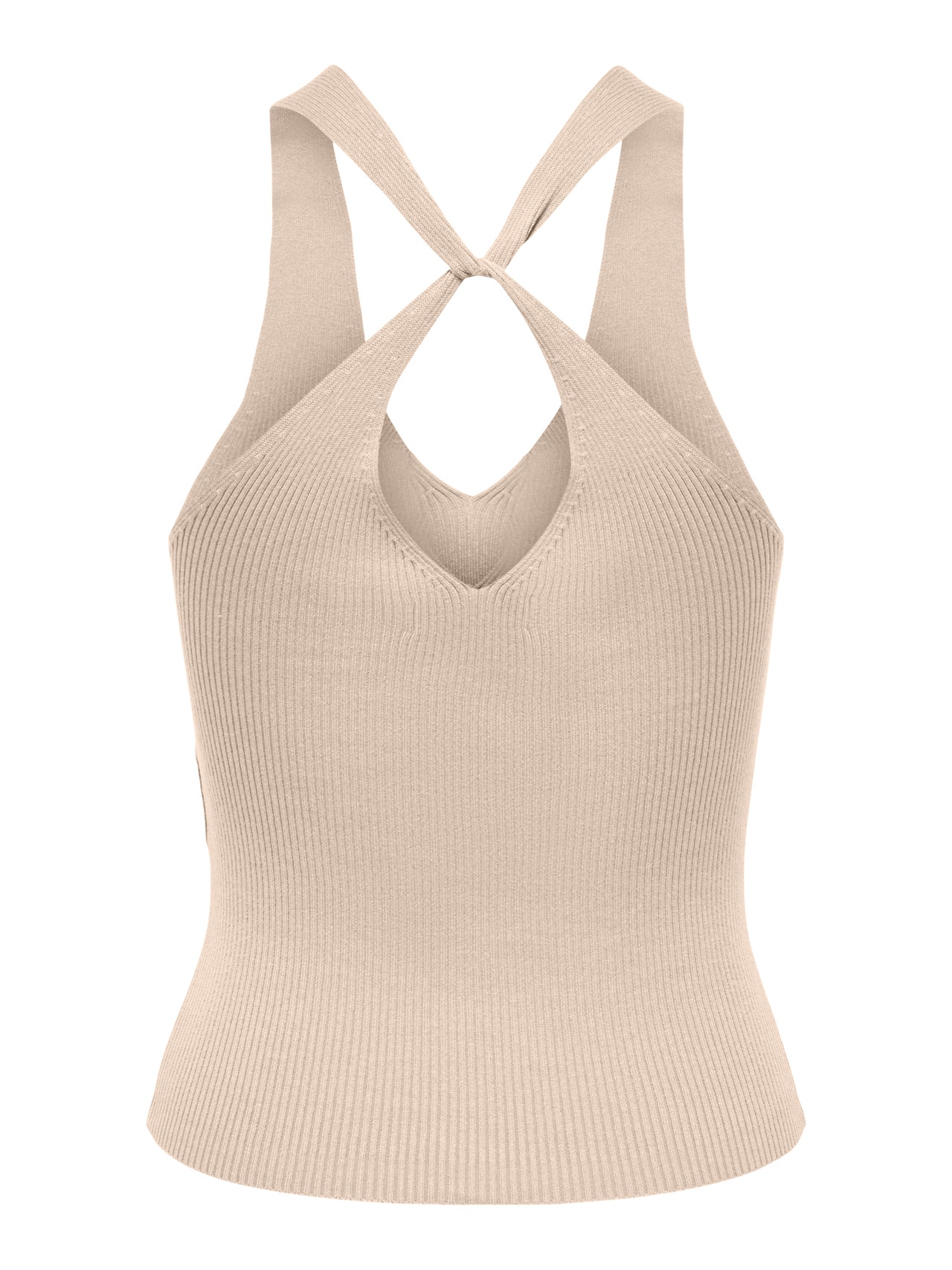 ONLY V-kaelus Pullover -Tapioca - 15258897