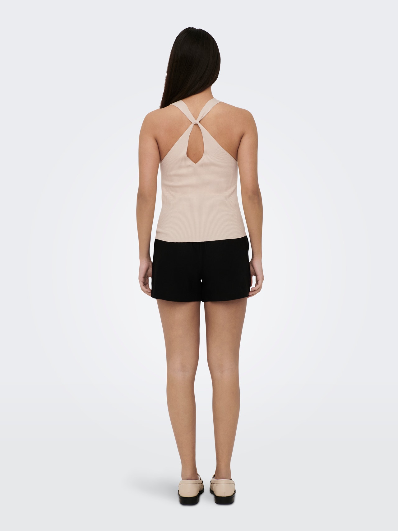 ONLY V-kaelus Pullover -Tapioca - 15258897