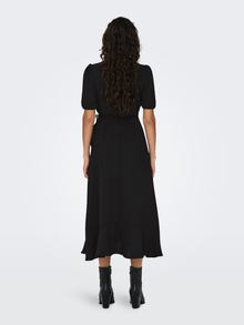 ONLY Midi wrap dress -Black - 15259011