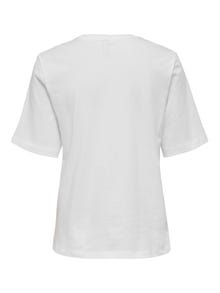 ONLY T-shirts Boxy Fit Col rond -Bright White - 15259050